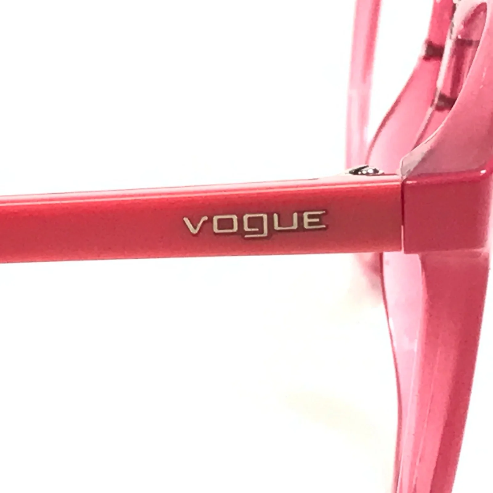 Vogue Eyeglasses Frames VO 5167 2620 Hot Pink Silver Round Horn Rim 50-20-140 4