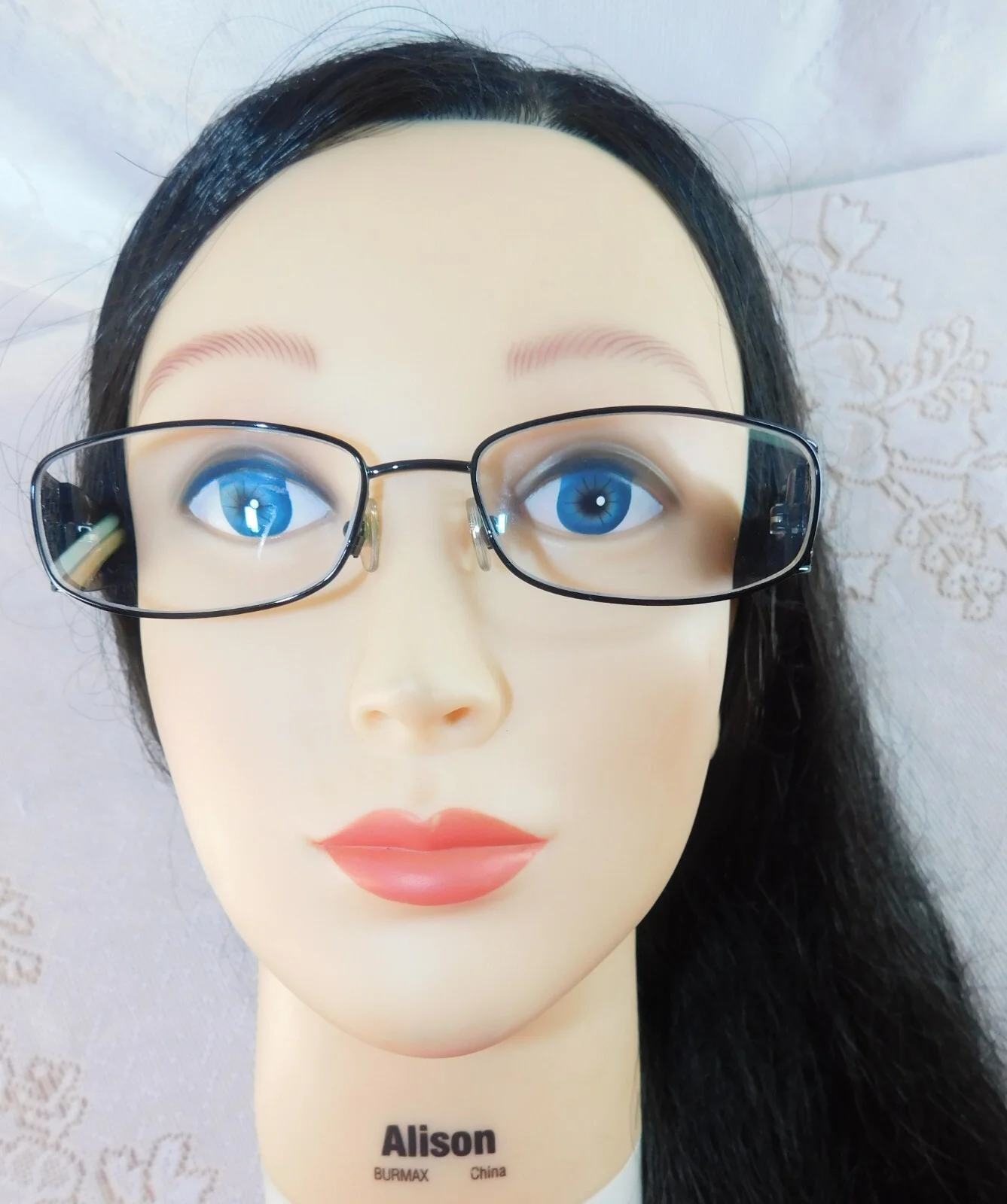 Vogue Rx Glasses Frame Filigree Rhinestone Design w/Case & Cloth