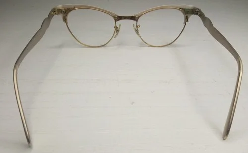 Vtg 50s Etched Aluminum Frame Women 4