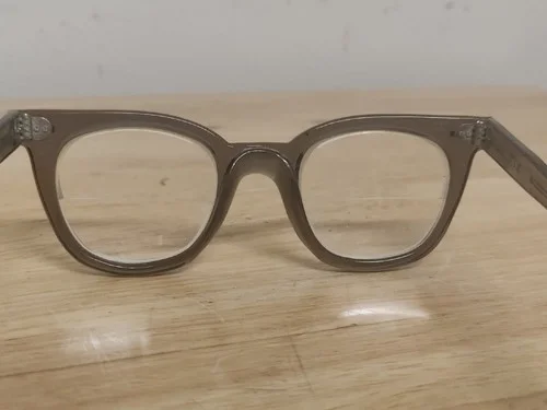 Vtg 60s Rare Minus Logo Clear Frames Titmus Z87 Eyeglasses Thick Strong Glasses 3