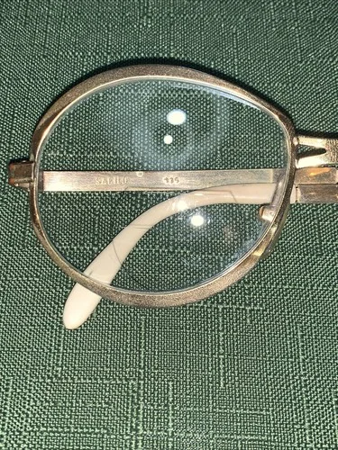 Vtg 60’s/70’s Safilo 135 Martha Eyeglass Frames Italy Trifocals Gold Tone Cream 2
