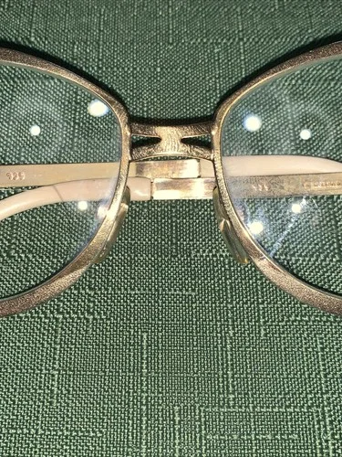Vtg 60’s/70’s Safilo 135 Martha Eyeglass Frames Italy Trifocals Gold Tone Cream 3