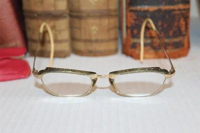 Vtg AMERICAN OPTICAL 18 1/10 12K GF Cable Temple RX EYE GLASSES Frames w/Case 3