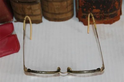 Vtg AMERICAN OPTICAL 18 1/10 12K GF Cable Temple RX EYE GLASSES Frames w/Case 4