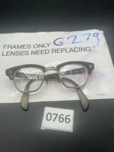 VTG AMERICAN OPTICAL? HORN RIMMED EYEGLASSES SMOKE BROWN AO GLASSES Frames Only