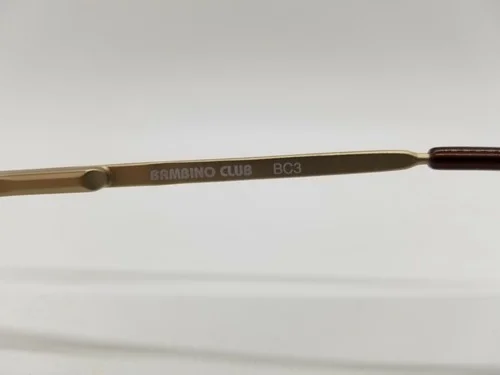 Vtg Bambino Club BC3 multi-colored round rimmed eyeglasses metal frames w/ case 4