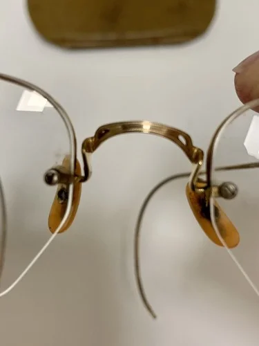 VTG B&L 1/10 12K GF GOLD FILL SEMI-RIMLESS EYEGLASSES/CABLE TEMPLE 41/20 W/Case 4