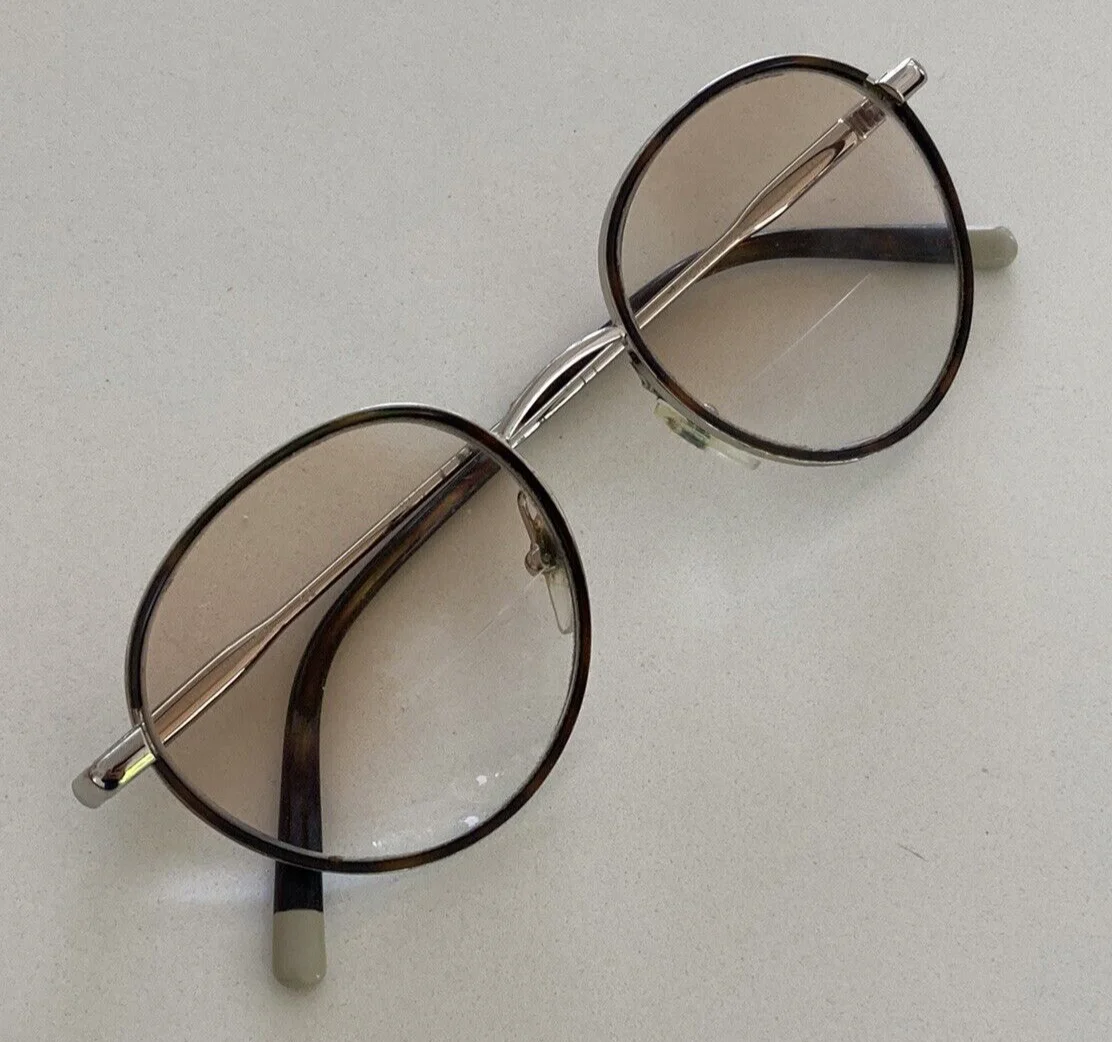 VTG Calvin Klein Eyeglass Metal Frames round glasses 80s Keith Haring 50 20 140