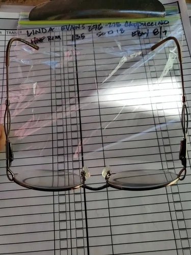 Vtg Linda Evans 276 278 Eyeglasses Frames Cappuccino Unique Half Rim 50-18-135 3