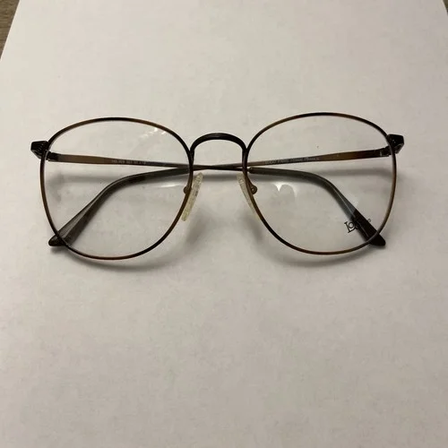 VTG Logo Paris Orange & Black Tiger Striped 626 Thin Eyeglass Frames 55-18-145