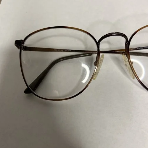 VTG Logo Paris Orange & Black Tiger Striped 626 Thin Eyeglass Frames 55-18-145 2