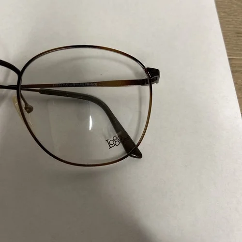 VTG Logo Paris Orange & Black Tiger Striped 626 Thin Eyeglass Frames 55-18-145 3