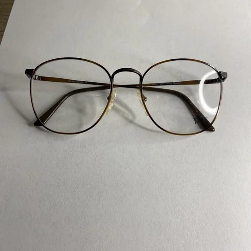 VTG Logo Paris Orange & Black Tiger Striped 626 Thin Eyeglass Frames 55-18-145 4