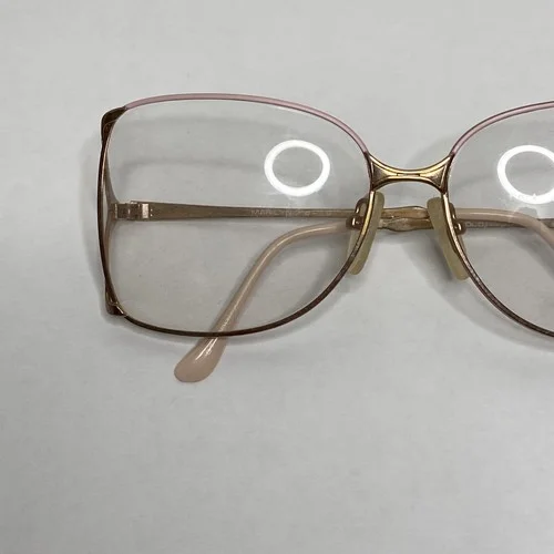 VTG Marilyn Monroe Style St. Moritz Pink/Gold Art Deco Eyeglass Frames 58-16-135 3