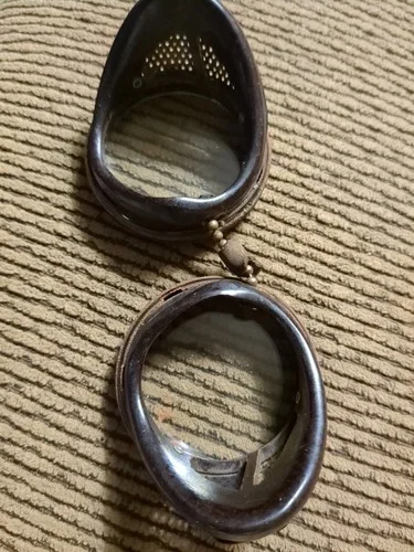 Vtg Safety Goggles Motorcycle Industrial Welsh Mfg USA Steampunk Bakelite 2