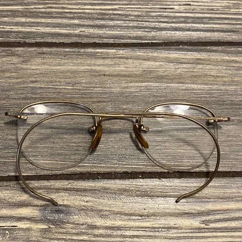 Vtg Southern Optical Prescription Eyeglasses Gold Frame Round Lenses 3