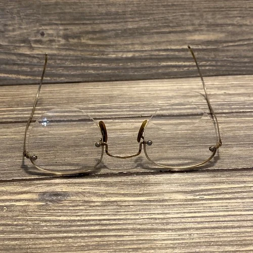 Vtg Southern Optical Prescription Eyeglasses Gold Frame Round Lenses 4