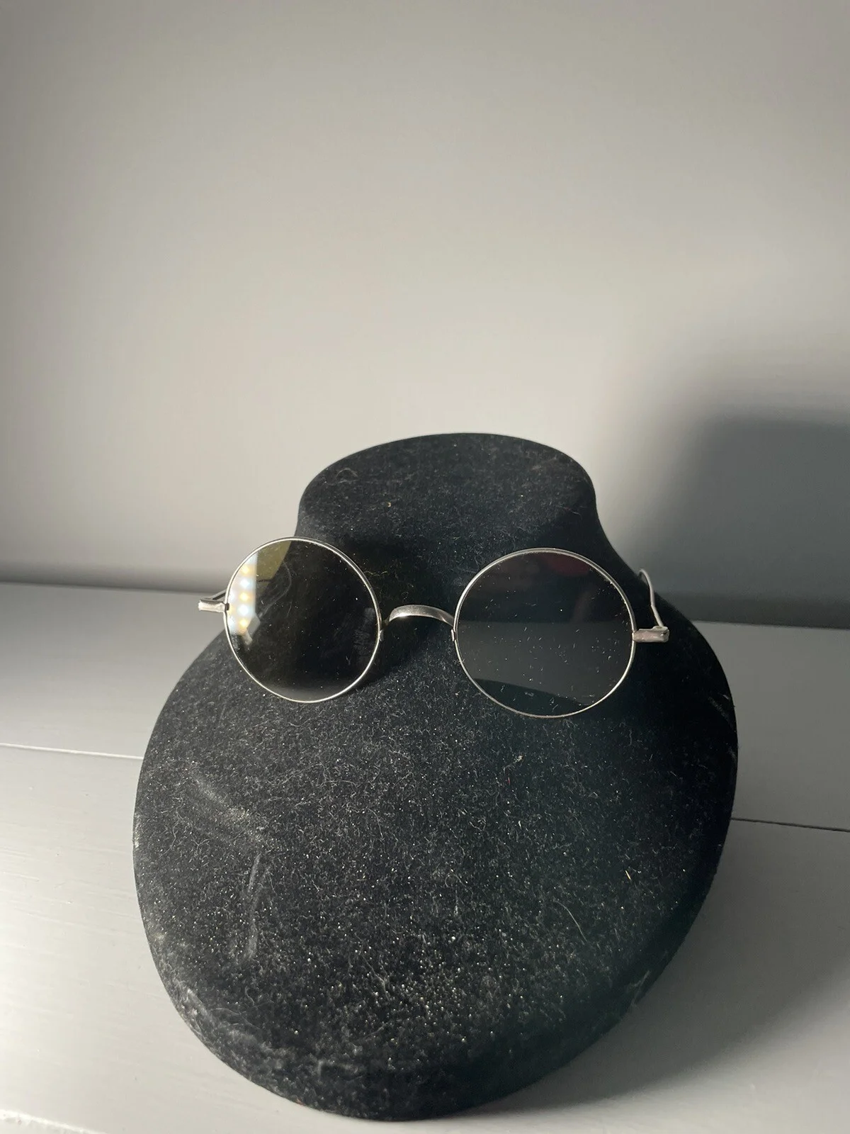 VTG Willson Safety Glasses Motorcycle Steampunk Round w/ Leather Wrap Eyeglasses 2