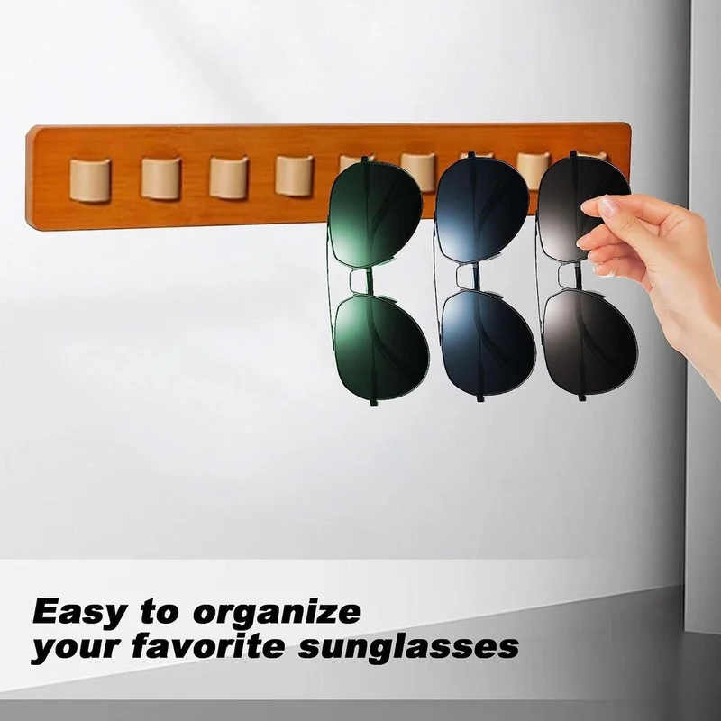 Wall Mounted Sunglasses Eyeglasses Display Rack Eyewear Holder Organizer 9 Slot