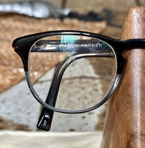 Warby Parker Baker Blue Bird Fade Brown Round Eyeglasses Frame 49-20 145 New 2
