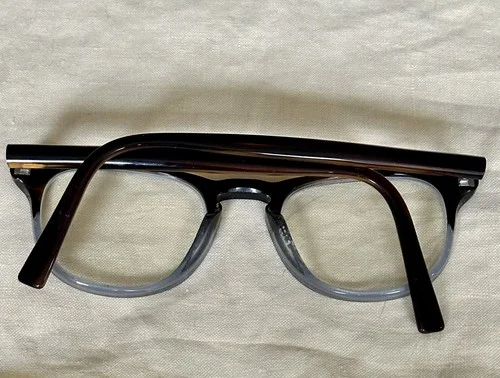 Warby Parker Baker Blue Bird Fade Brown Round Eyeglasses Frame 49-20 145 New 3