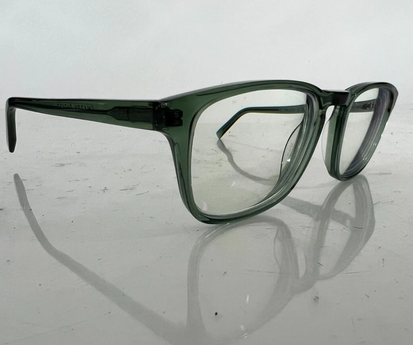 Warby Parker Bensen W 712 Eyeglasses **FRAME ONLY** Clear Green 52-19-145 EUC 3
