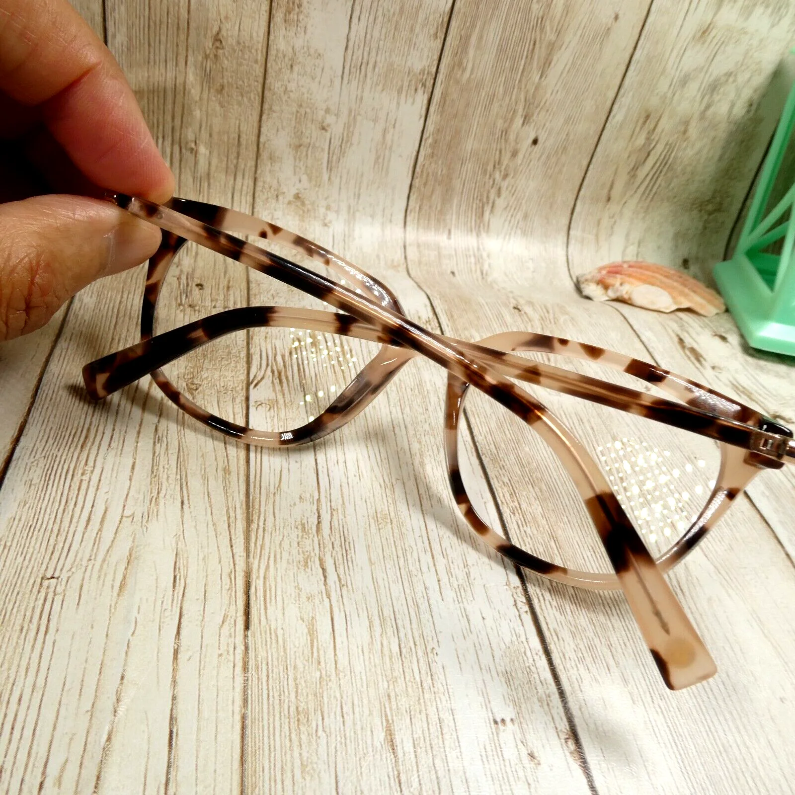 Warby Parker Blush Pink Tortoise Round Eyeglasses FRAMES - Maeve 7286 51-19-135 3