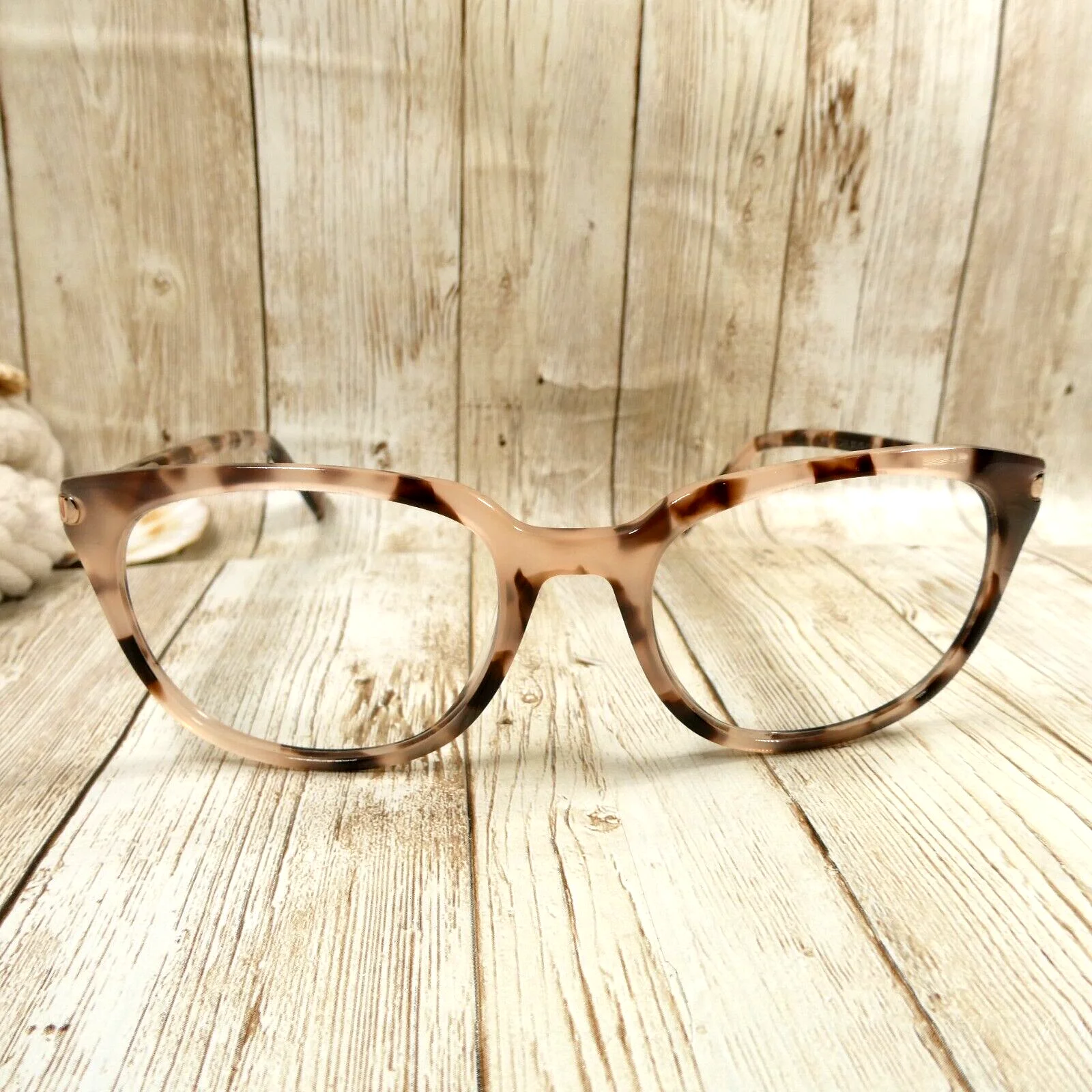 Warby Parker Blush Pink Tortoise Round Eyeglasses FRAMES - Maeve 7286 51-19-135 4