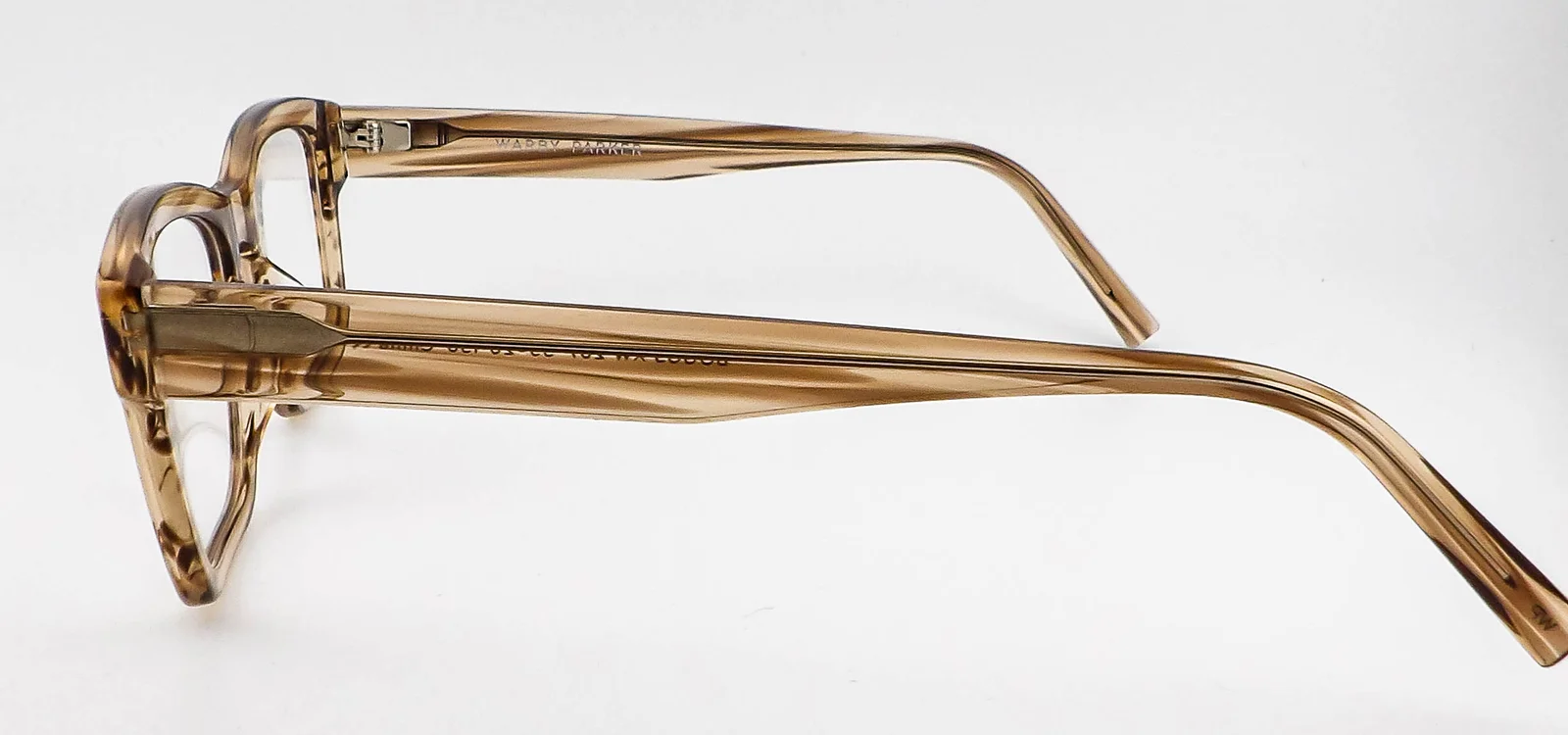Warby Parker Boggs XW Extra Wide 207 Chestnut Crystal Eyeglasses Frames 55-20-15 2