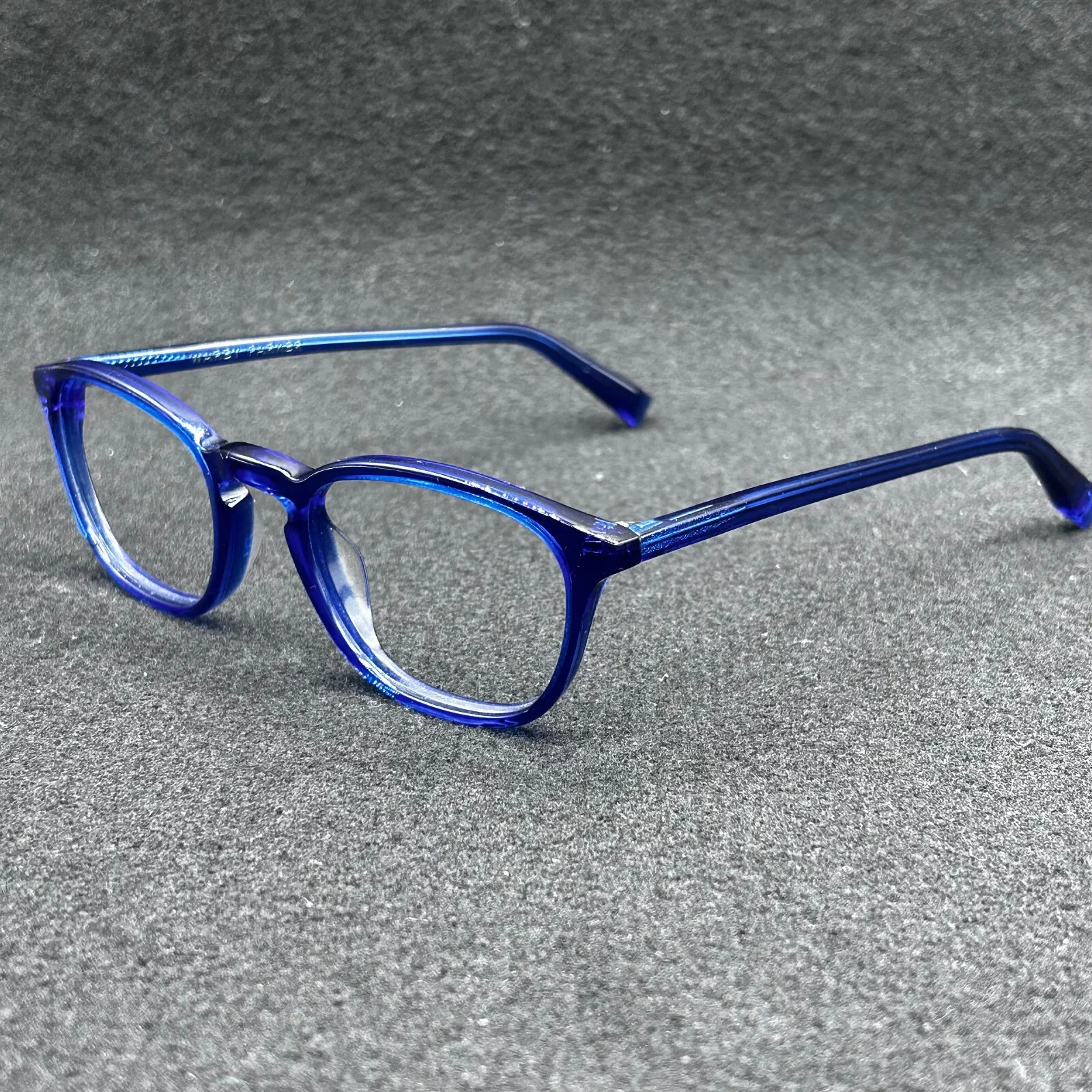 Warby Parker Burroughs 355 Eyeglasses **FRAME ONLY** Blue Crystal 49-20-142 EUC