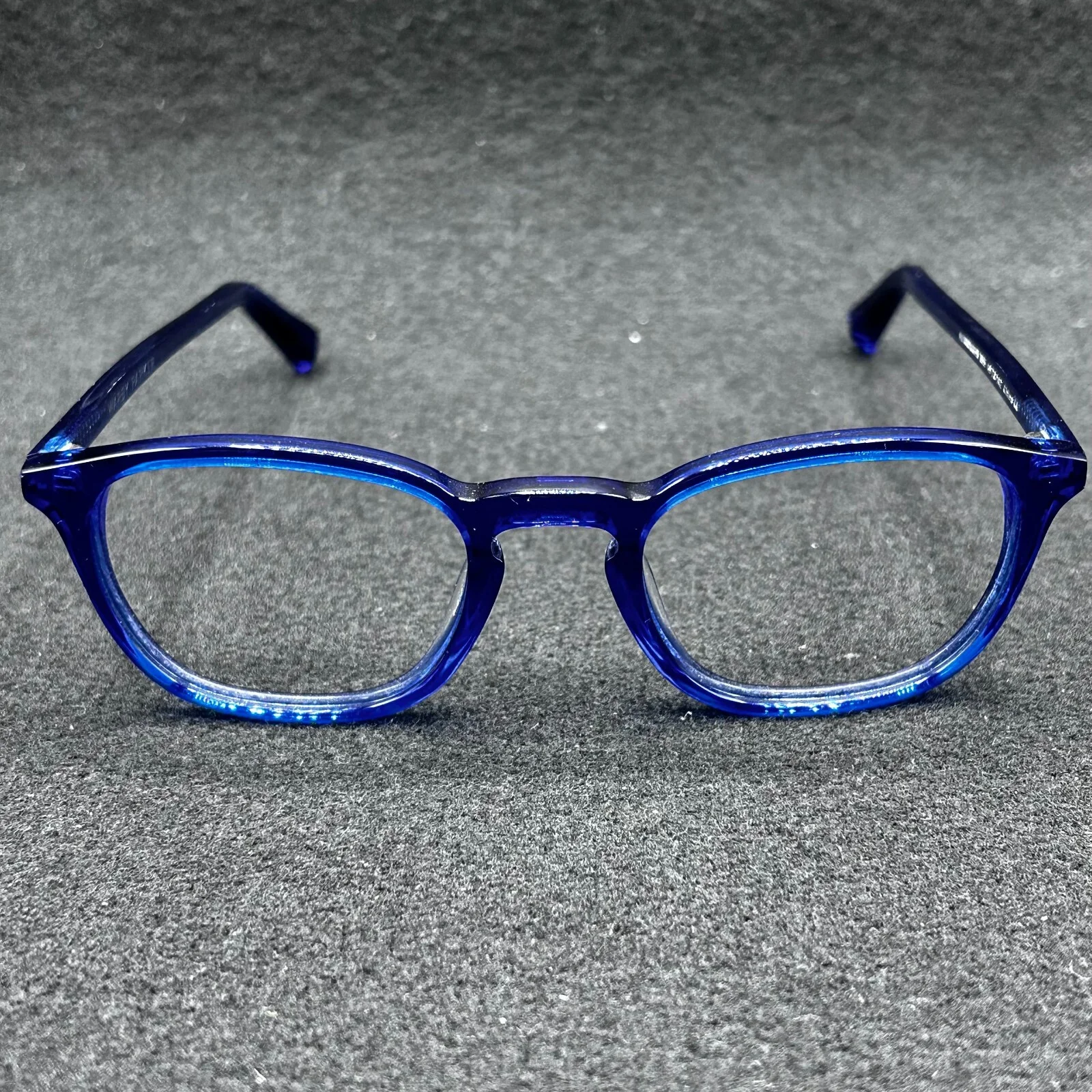 Warby Parker Burroughs 355 Eyeglasses **FRAME ONLY** Blue Crystal 49-20-142 EUC 2