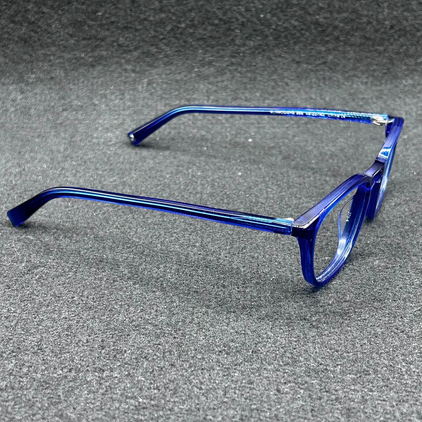 Warby Parker Burroughs 355 Eyeglasses **FRAME ONLY** Blue Crystal 49-20-142 EUC 3