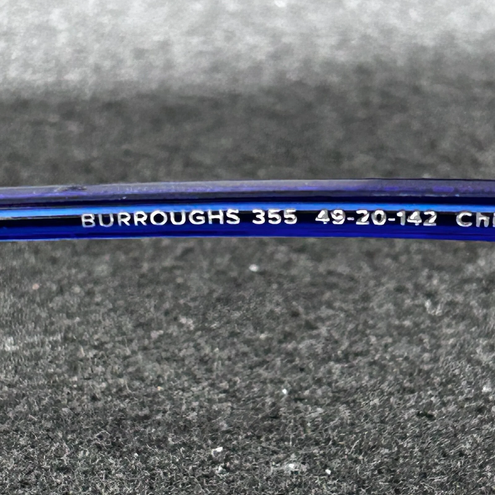 Warby Parker Burroughs 355 Eyeglasses **FRAME ONLY** Blue Crystal 49-20-142 EUC 4