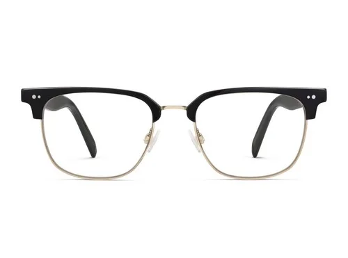 Warby Parker Eyeglasses Baird Jet Black with Polished Gold 2