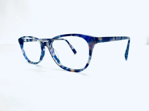 Warby Parker Eyeglasses Wayfarer Gray Blue Clear Tortoise Daisy 147 54 17 142 2