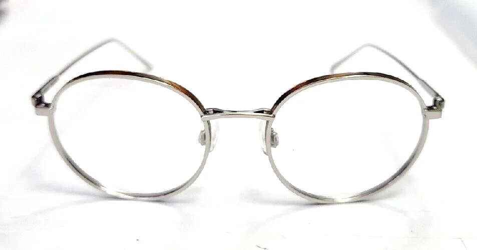 Warby Parker Garrison M2158 Polished Silver Round Eyeglasses Frame 50-19 140 New