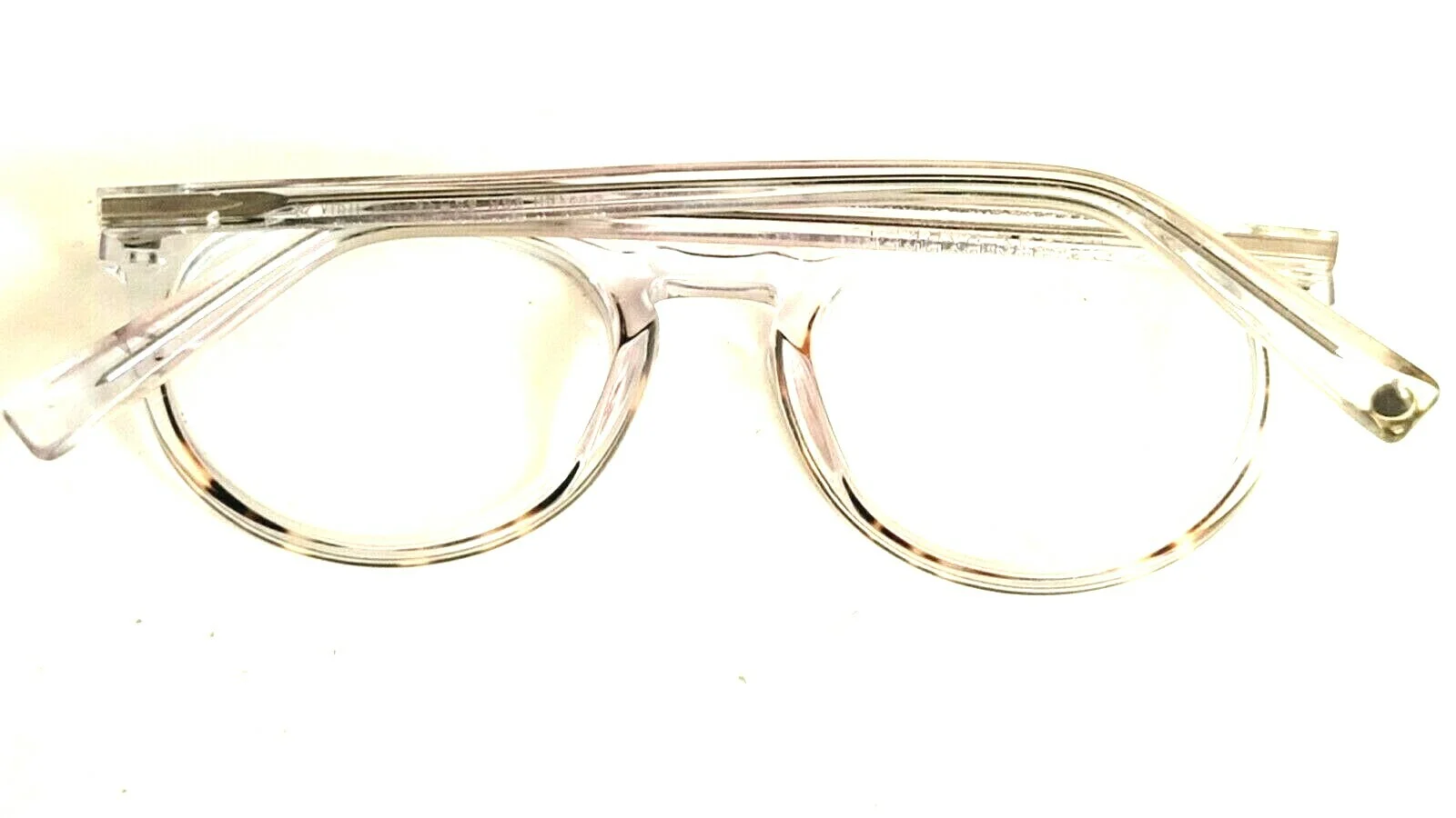 Warby Parker Haskell 560 Clear Tortoise Round Eyeglasses 49-22 145 2