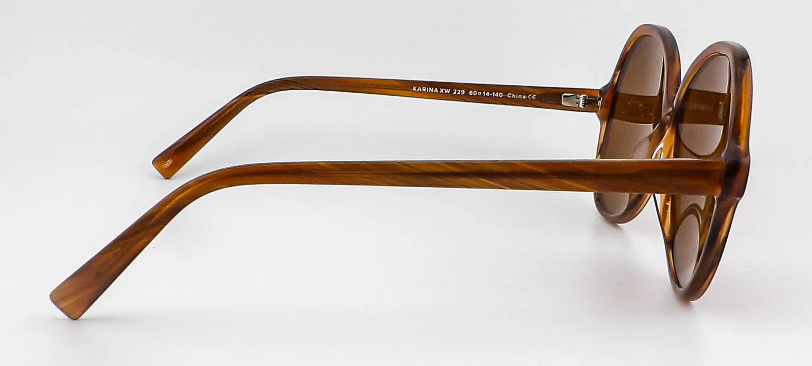 Warby Parker Karina XW Extra Wide Eyeglasses Frames 229 Striped Affogato 60-14-1 2