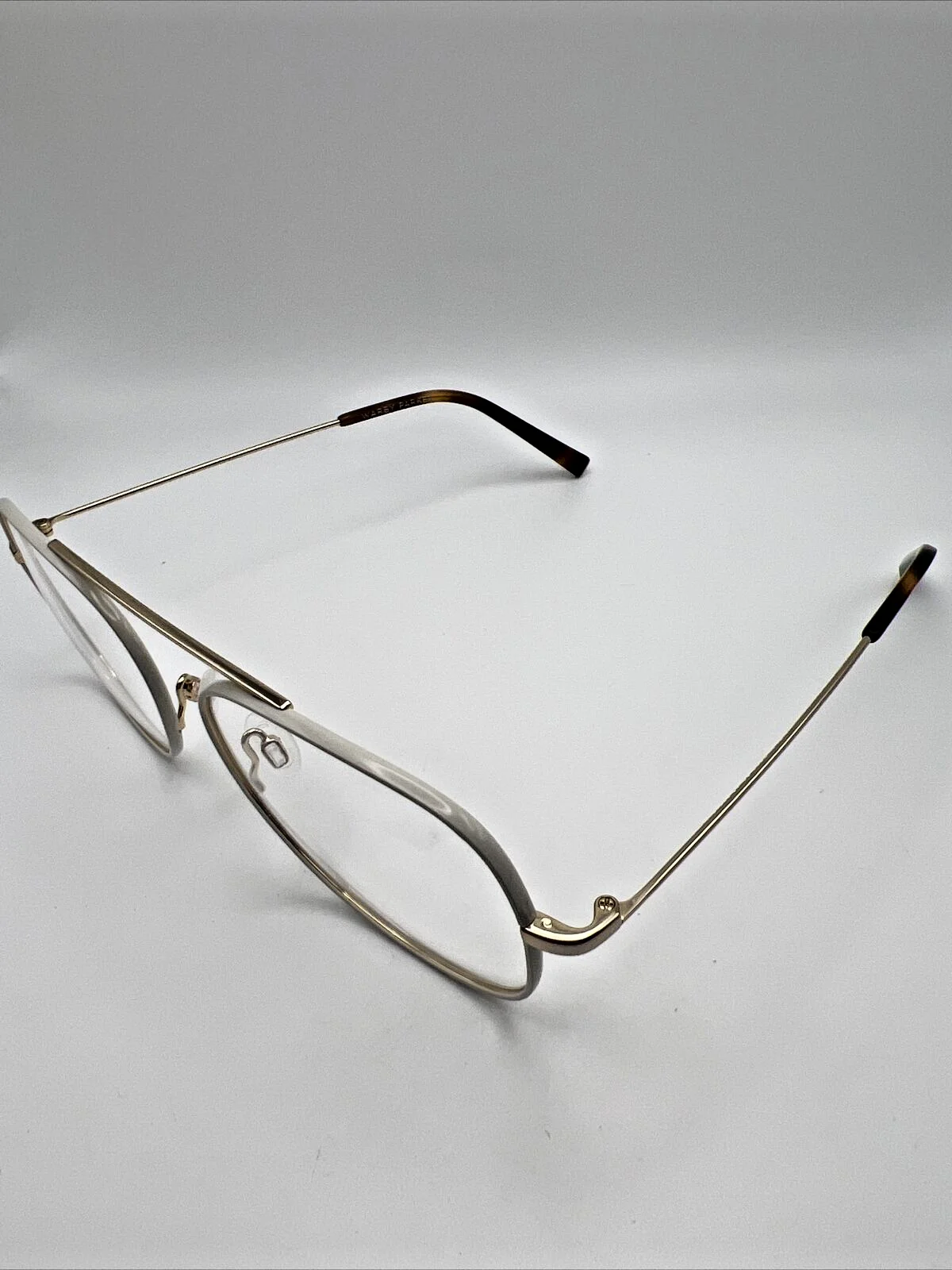 Warby Parker Lupita W 3899 Designer Eyeglasses Frames White Jade/Gold 56-16-140 3