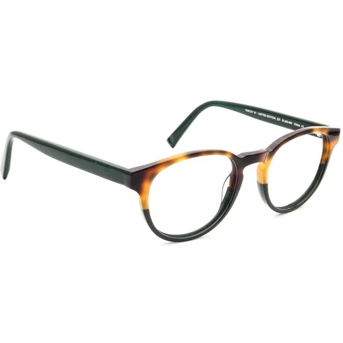 Warby Parker Percey 221 Tortoise Green Round Eyeglasses Frame 48-20 140 Read***