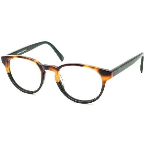 Warby Parker Percey 221 Tortoise Green Round Eyeglasses Frame 48-20 140 Read*** 3