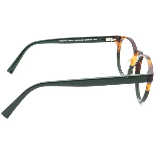 Warby Parker Percey 221 Tortoise Green Round Eyeglasses Frame 48-20 140 Read*** 4