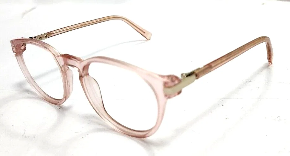 Warby Parker Percey 6600 Crystal Pink Round Eyeglasses Frame 49-19 135 READ