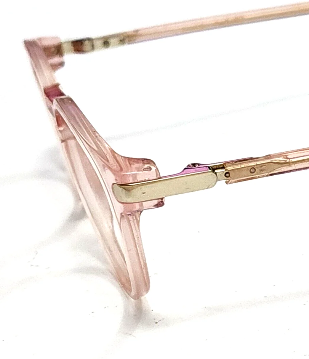 Warby Parker Percey 6600 Crystal Pink Round Eyeglasses Frame 49-19 135 READ 2