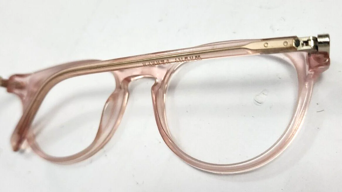 Warby Parker Percey 6600 Crystal Pink Round Eyeglasses Frame 49-19 135 READ 4