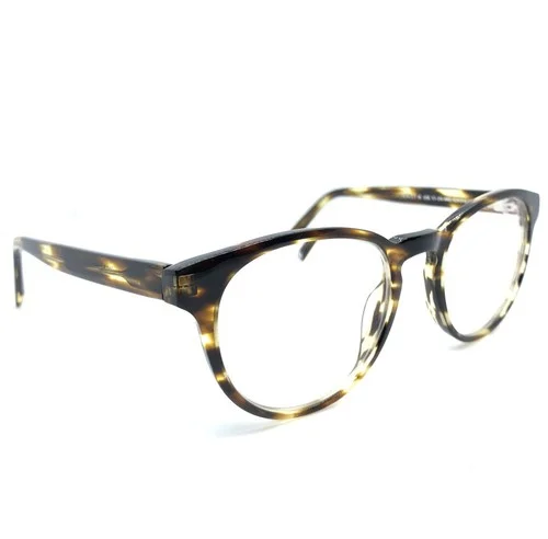 Warby Parker Percey W 256 Eyeglasses Frame Brown Green Tort Wide 51-20-140 EUC