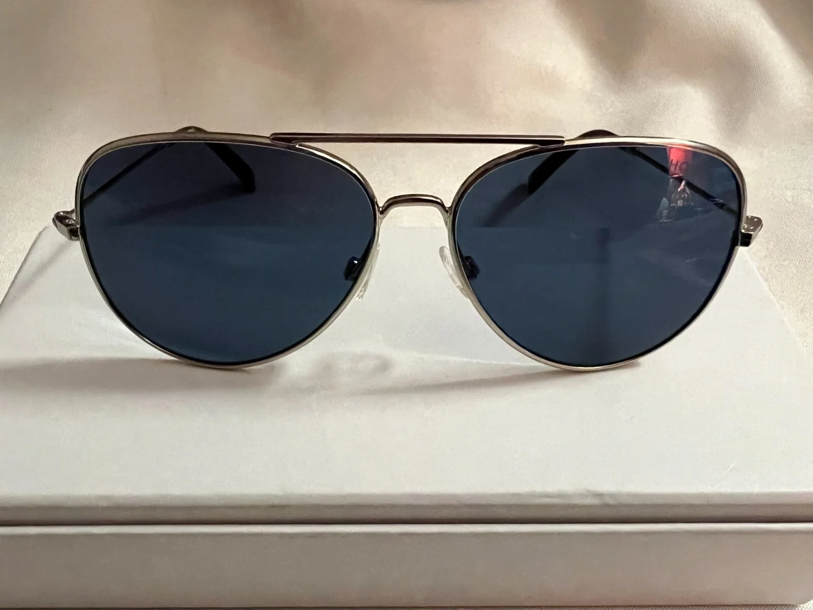 Warby Parker Raider W 2152 Silver Aviator Eyeglasses Sunglasses Frames 58-14-140 2