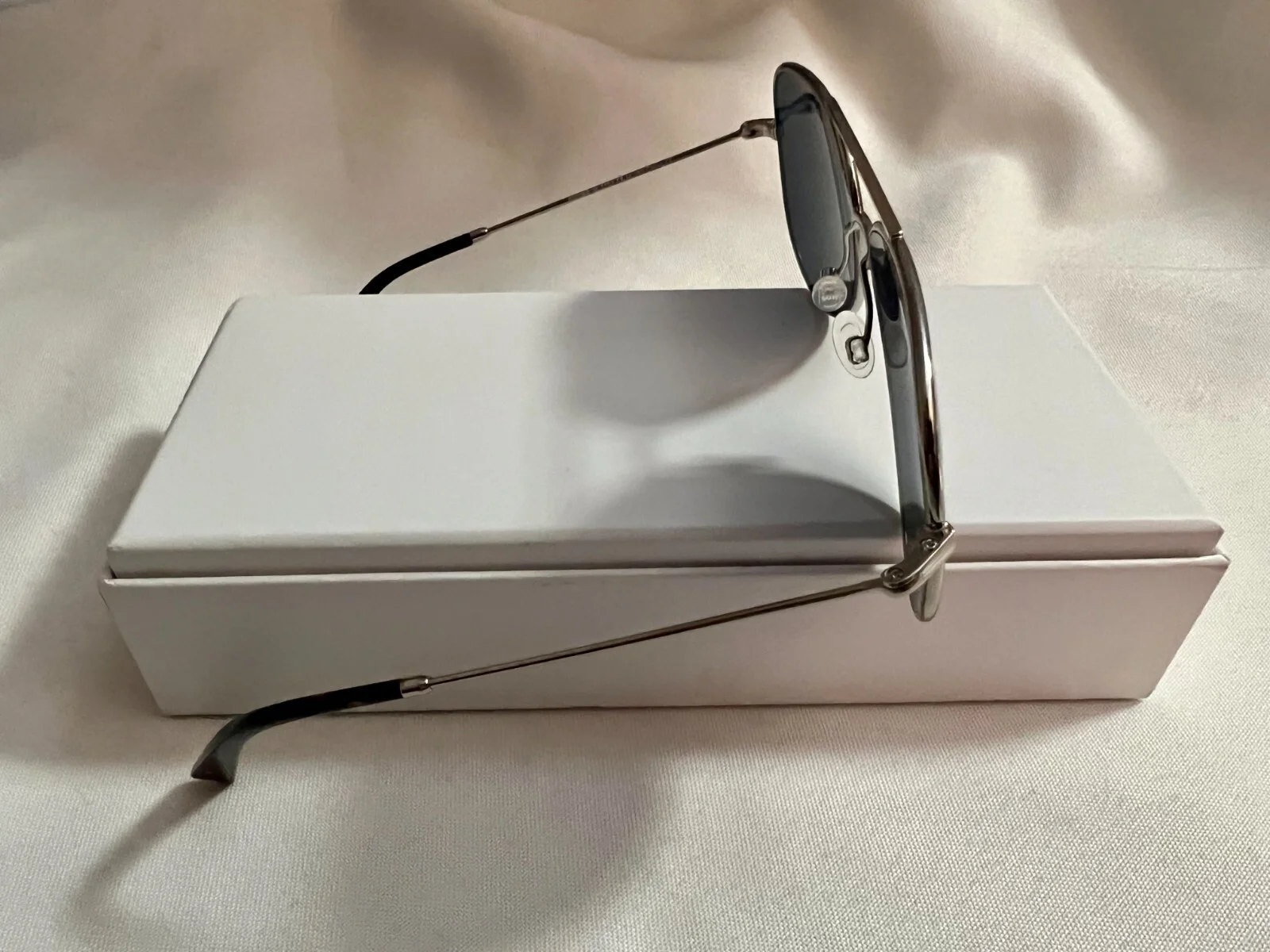 Warby Parker Raider W 2152 Silver Aviator Eyeglasses Sunglasses Frames 58-14-140 3