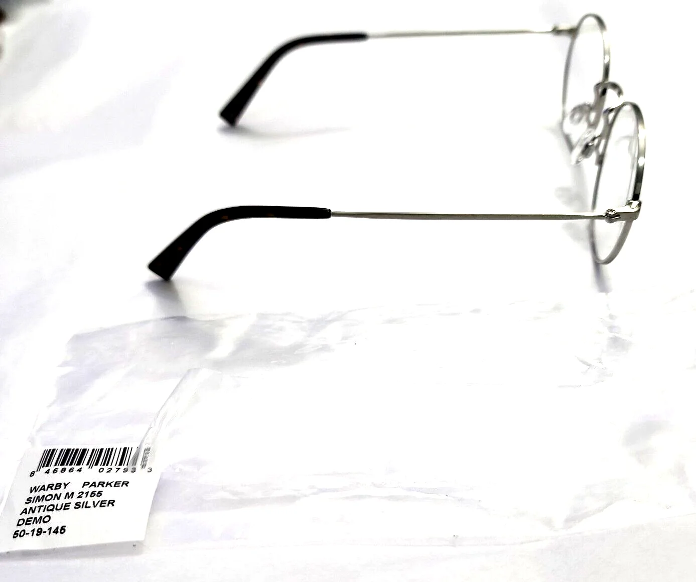 Warby Parker Simon M2155 Antique Silver Round Eyeglasses Frame 50-19 145 New 3