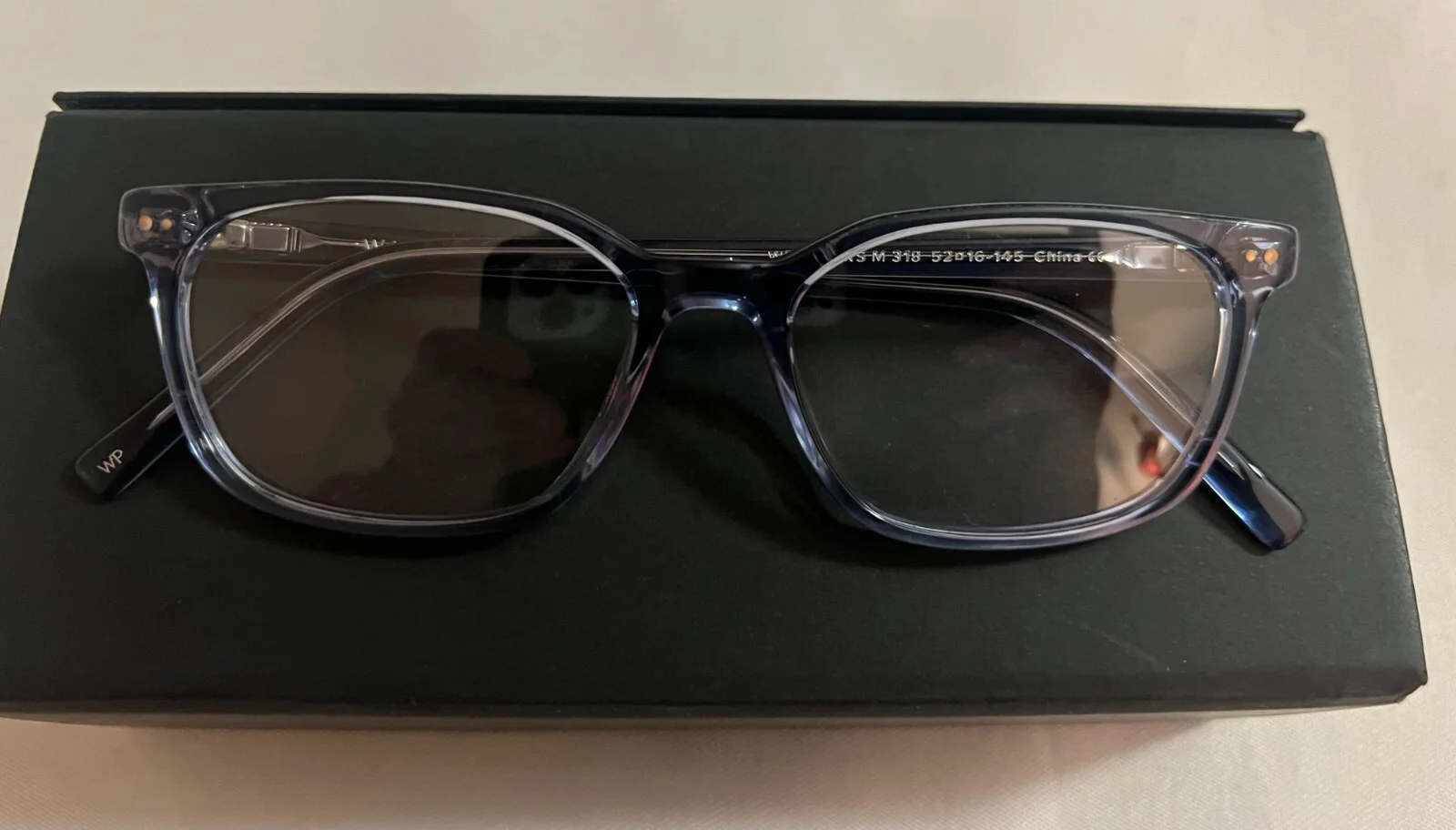 Warby Parker Weathers XW 318 Periwinkle Crystal Square Eyeglasses 57-18 150- NEW 2